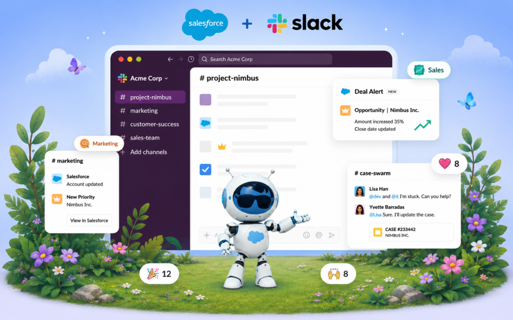 Slack kết nối Salesforce CRM và quy trình vận hành doanh nghiệp