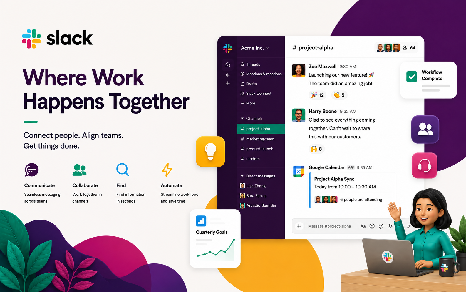 Các tính năng của Slack hỗ trợ cộng tác doanh nghiệp